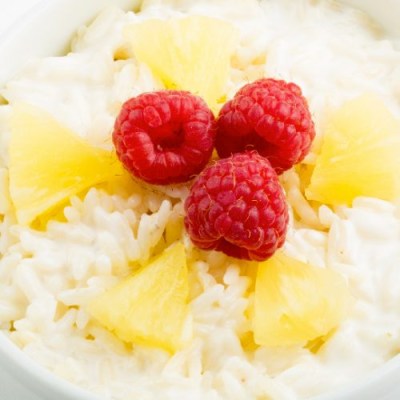 Завтрак Каша рисовая с малиной и ананасом Базовое меню Диета Малышевой